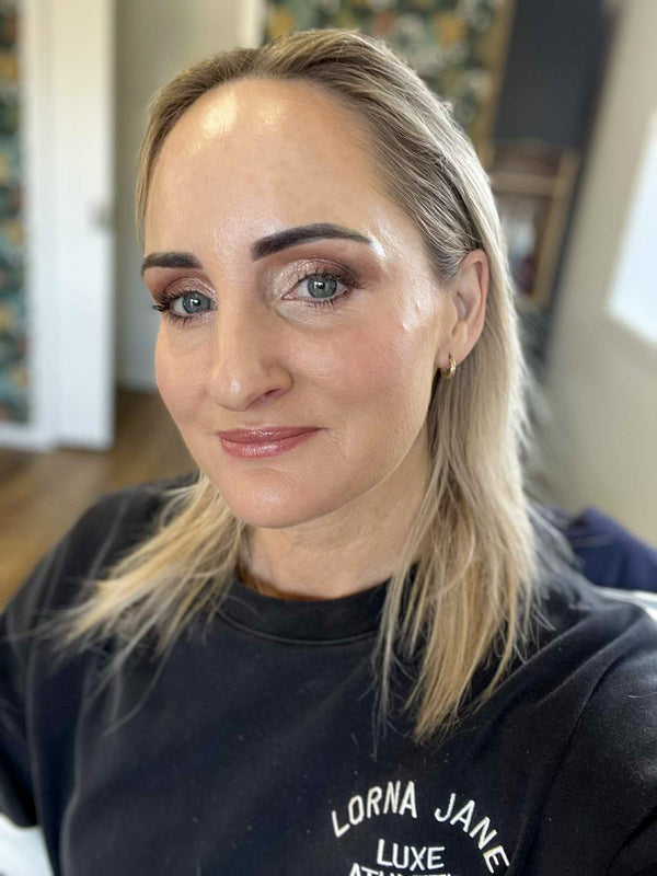 Neutral Pink blush (Shade 7 foundation)