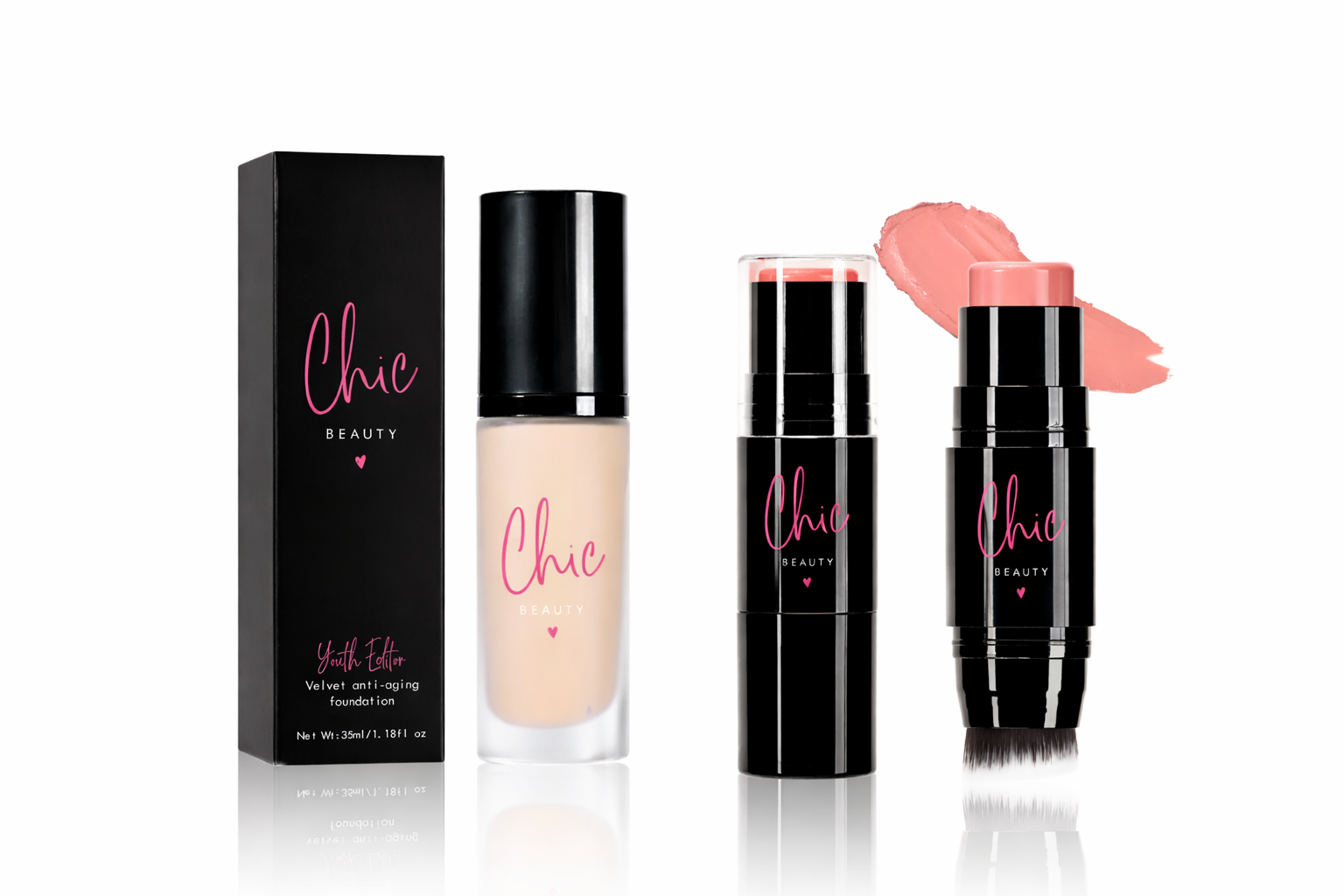 Foundation & Blush Bundle | Easy Face Duo – Chic Beauty